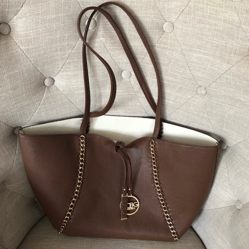 BCBG leather tote bag
